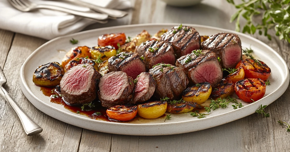 Perfectly Seared Beef Tenderloin Dish