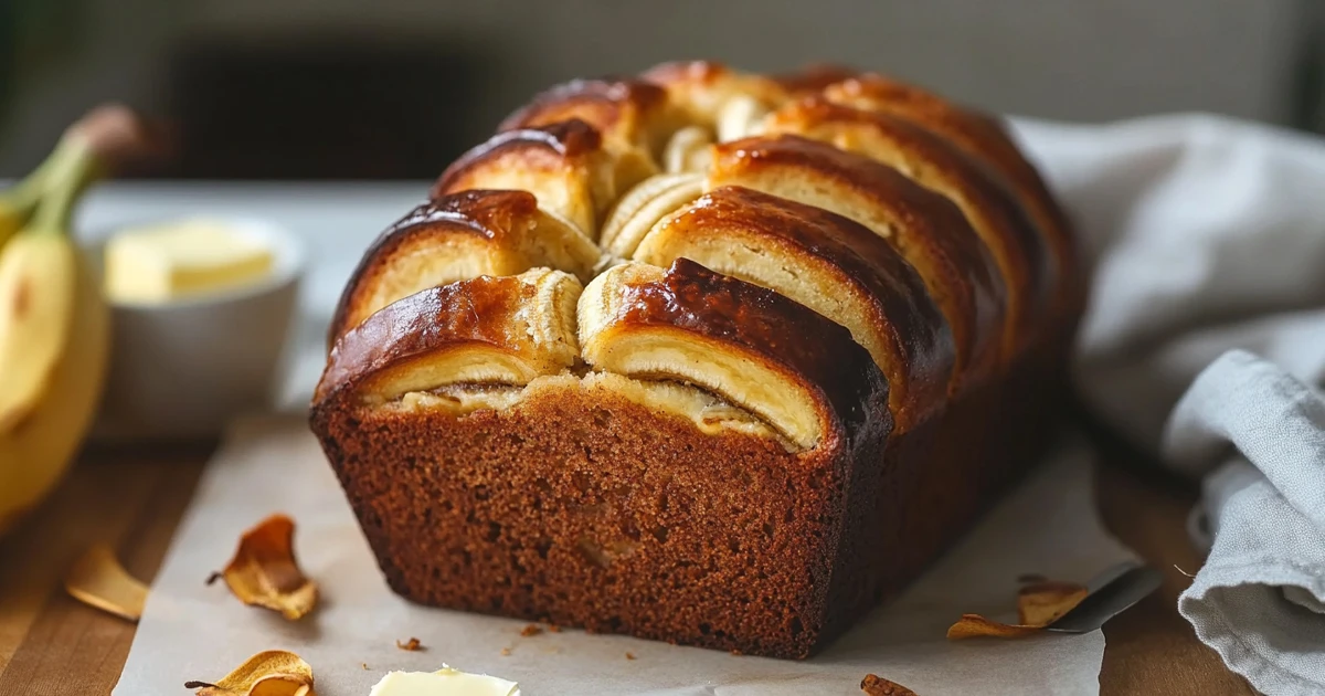 Moist Banana Bread Recipe with 2 Bananas