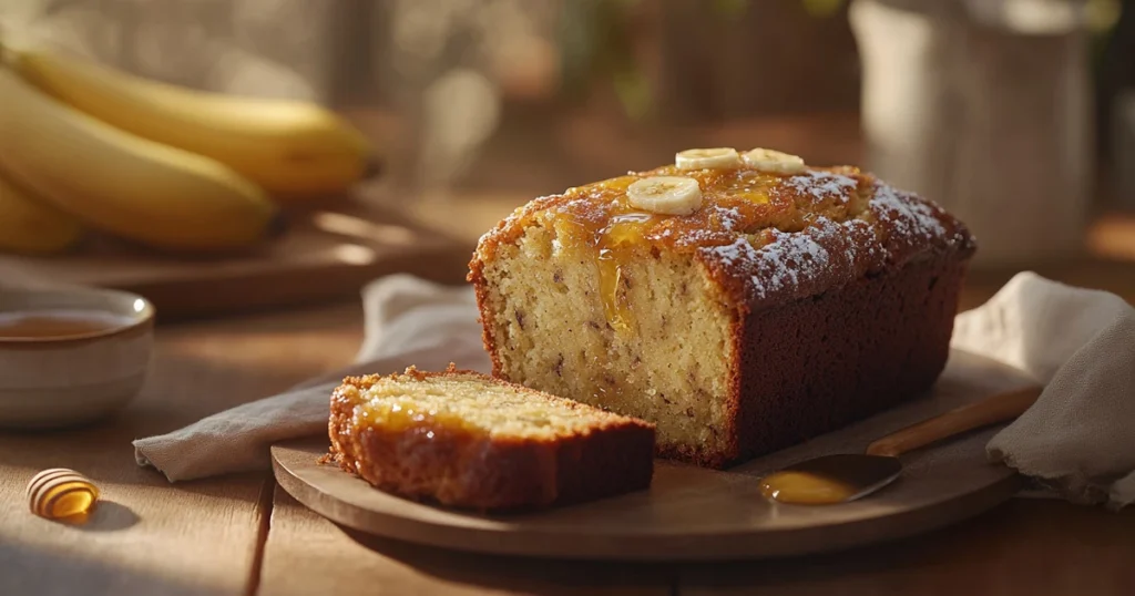 Banana Bread Made with Fresh Yellow Bananas