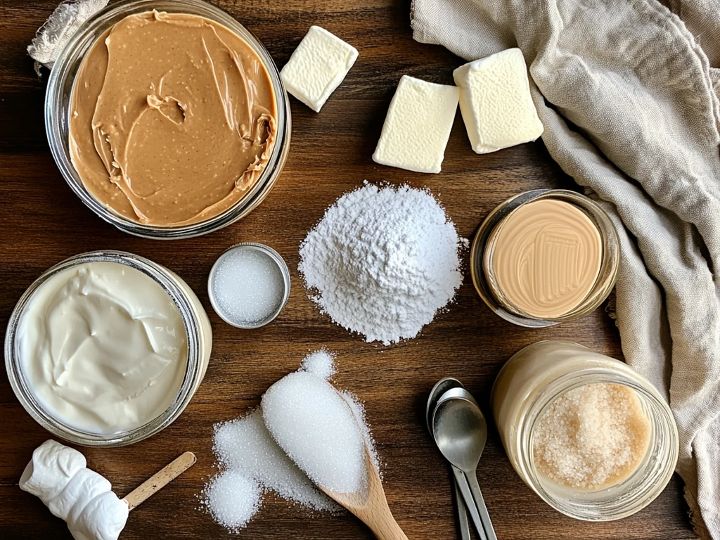 Ingredients for Peanut Butter Fantasy Fudge Recipe