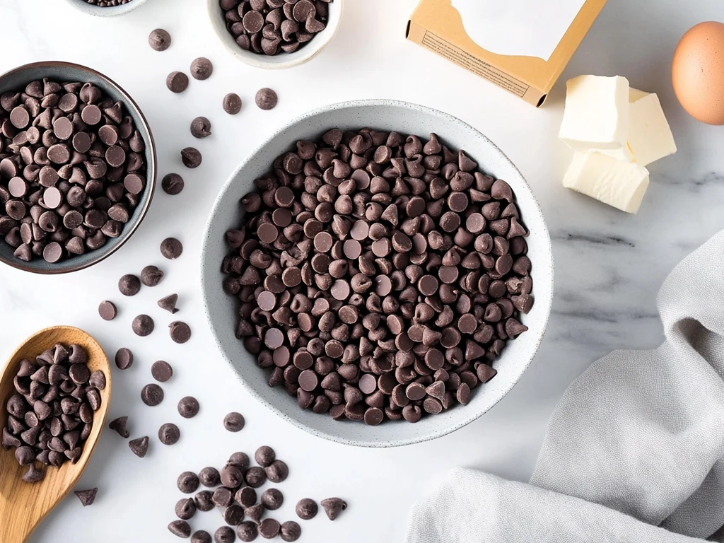 Ingredients for Chocolate Chip Cookies with Chocolate Pudding