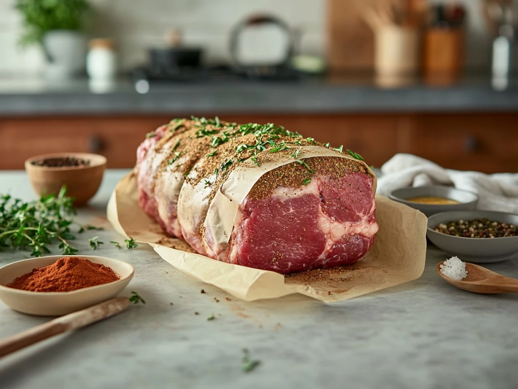 Seasoned Prime Rib with Herb Blend