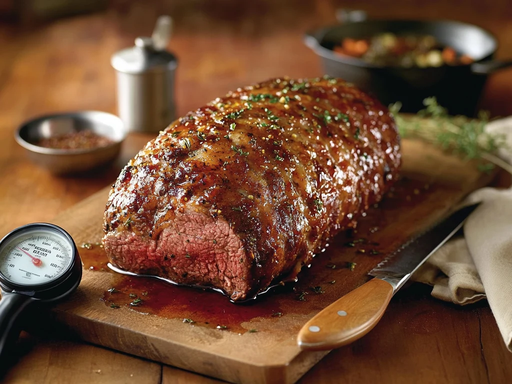 Juicy Roasted Boneless Prime Rib with Herb Crust