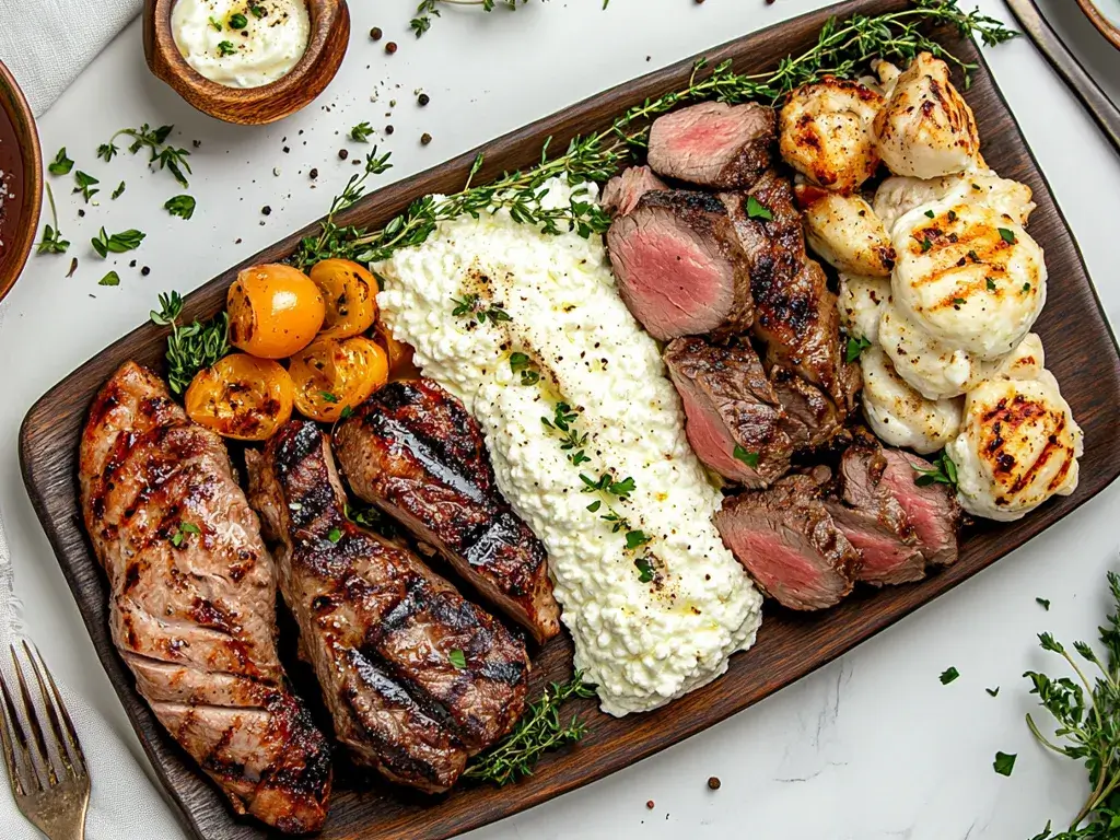 Grilled Meats with Cottage Cheese Pairing