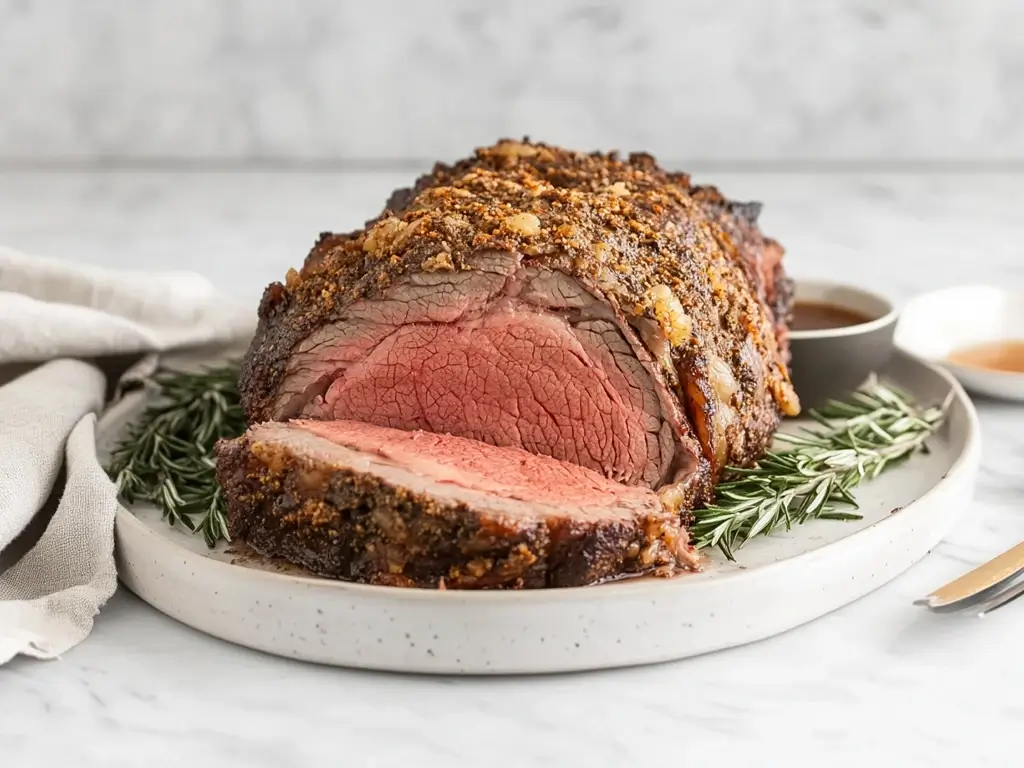 Sliced Prime Rib with Perfect Crust