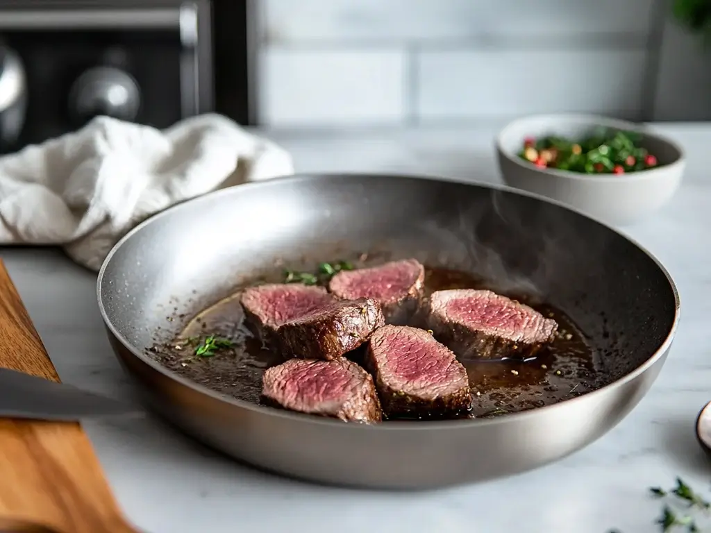 Reheated Beef Tenderloin with Herbs