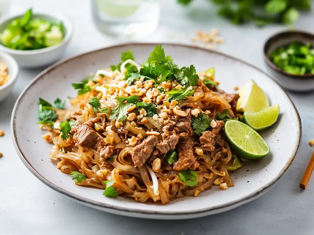 Nutritious Beef Pad Thai Meal