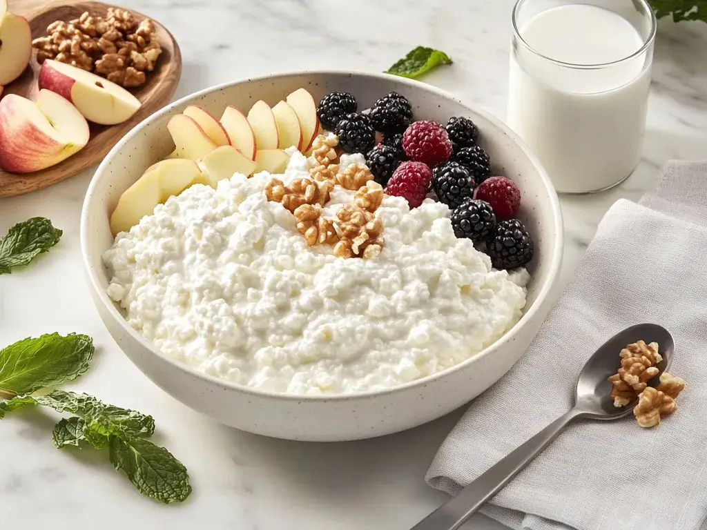 Cottage Cheese with Fruits and Nuts