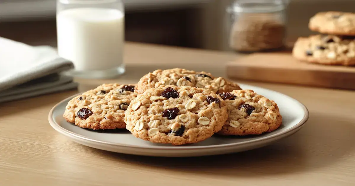 Soft and Chewy Oatmeal Raisin Cookies