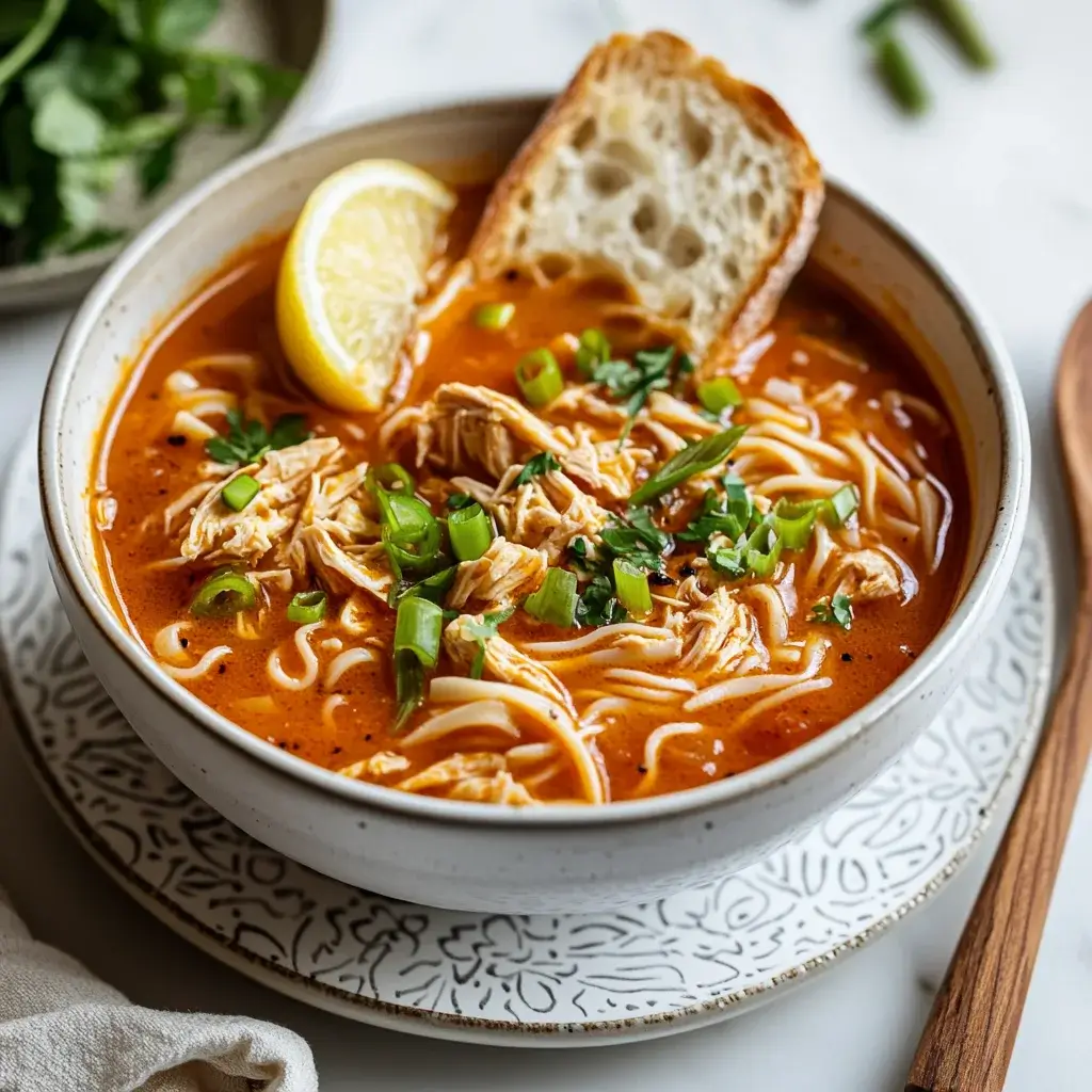 How to Serve Spicy Chicken Noodle Soup