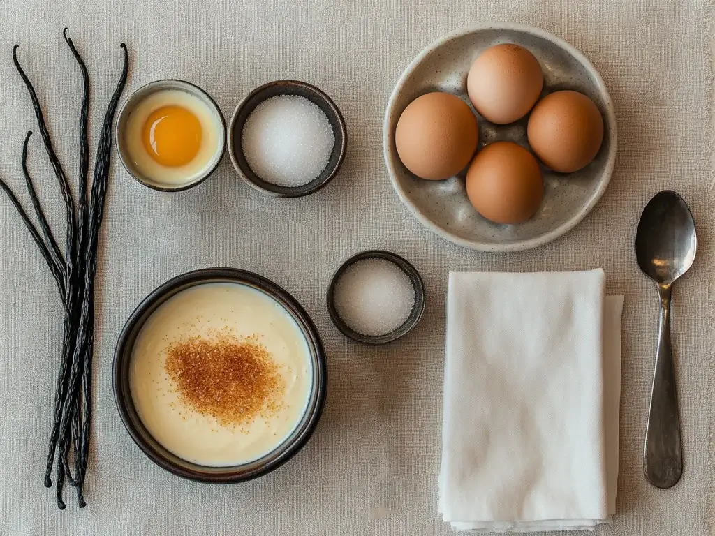 Crème Brûlée Ingredients