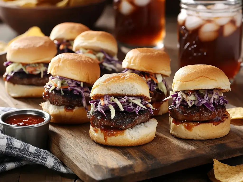 Mini Beef Tenderloin Sliders with Coleslaw