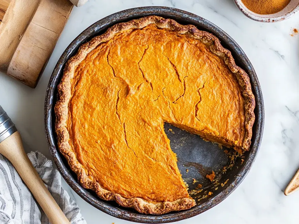 Perfect Sweet Potato Pie with Firm Filling and Flaky Crust
