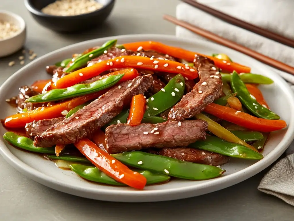 Stir-Fried Beef Tenderloin with Vegetables