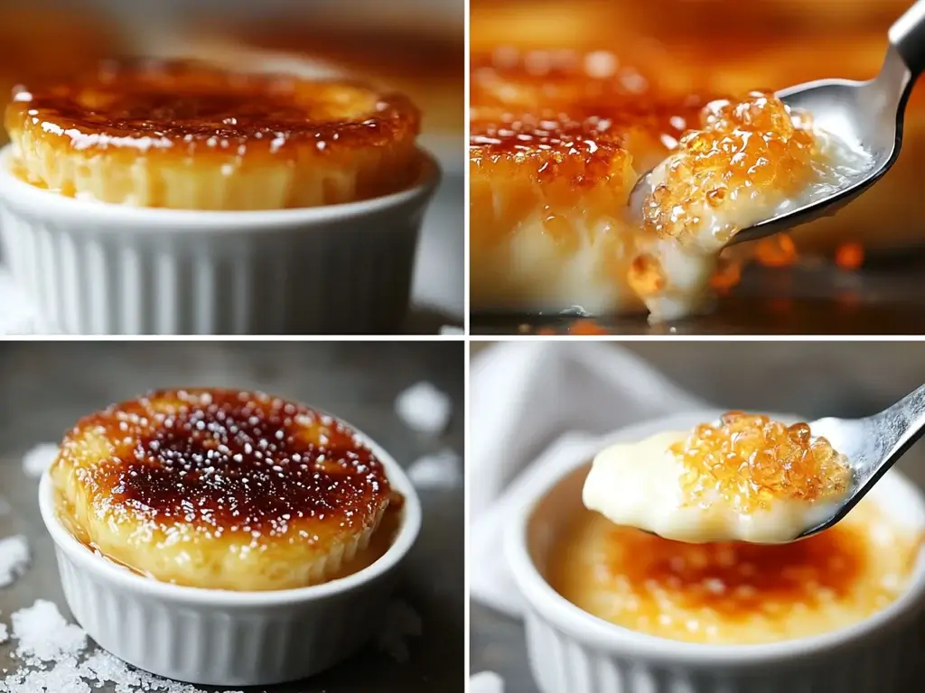 Crème Brûlée Preparation Stages