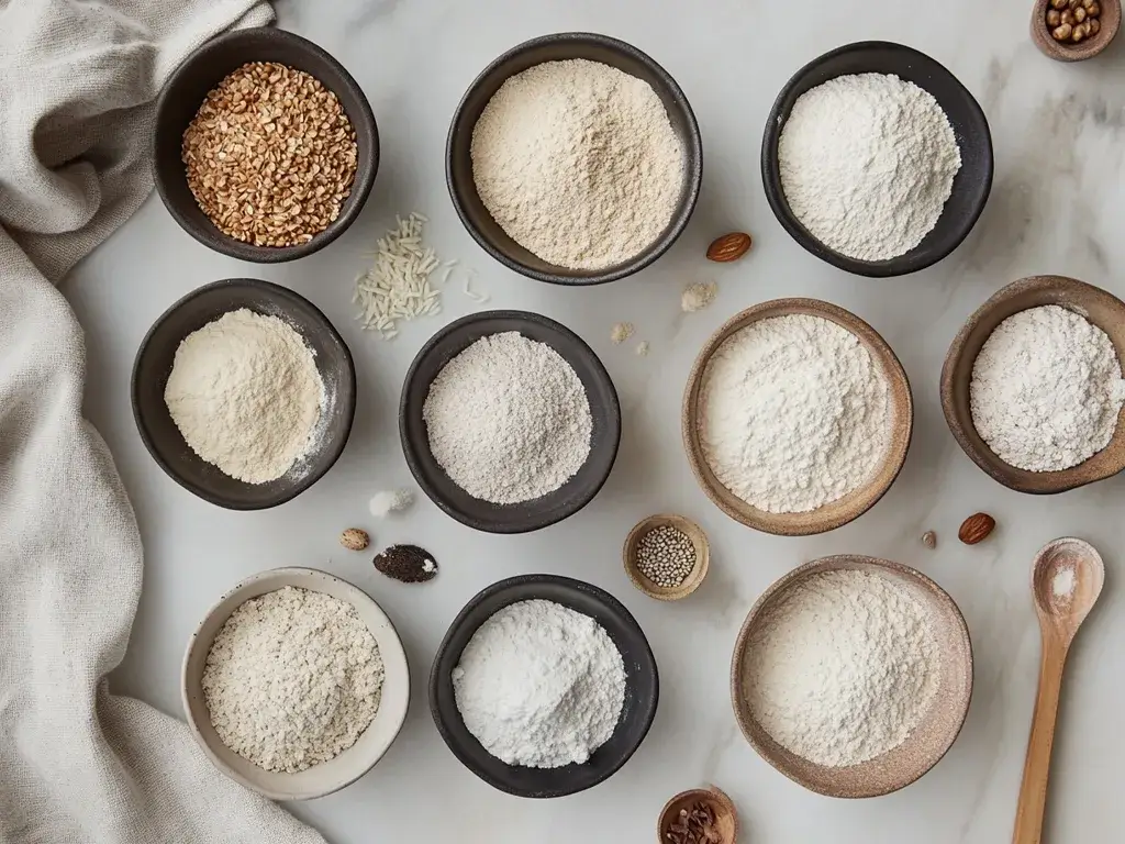 Assorted Gluten-Free Flours for Baking