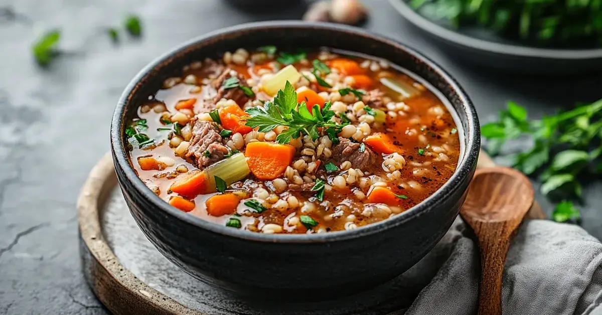 Should barley be soaked before adding to soup