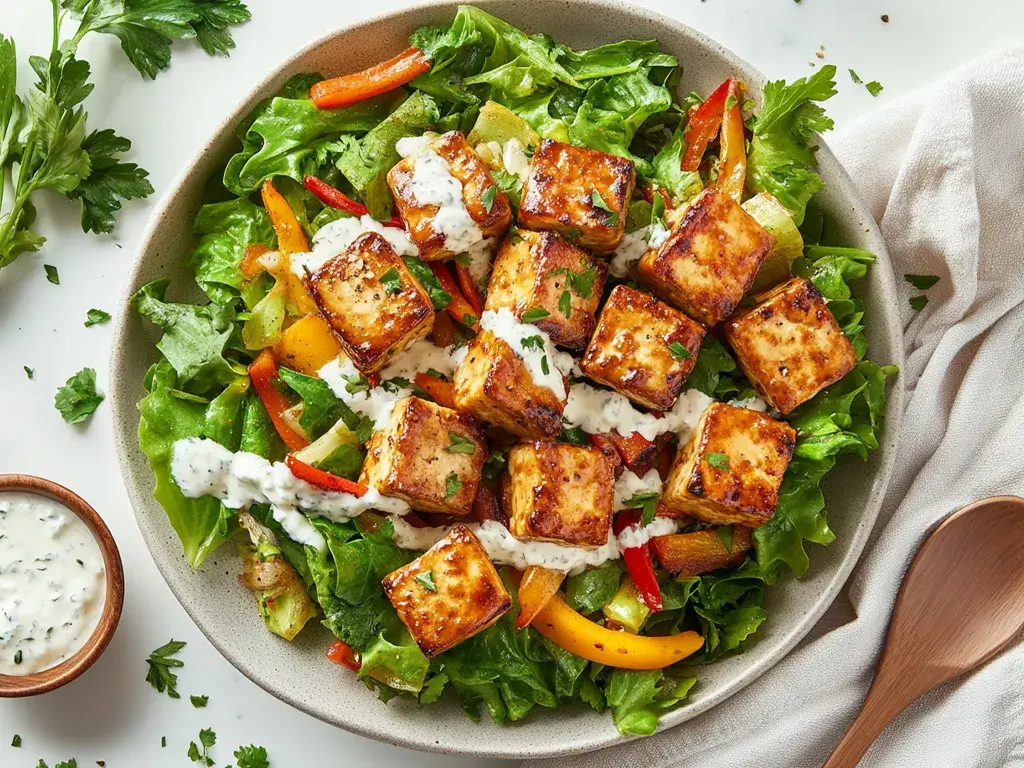 Tofu and Tempeh with Cottage Cheese