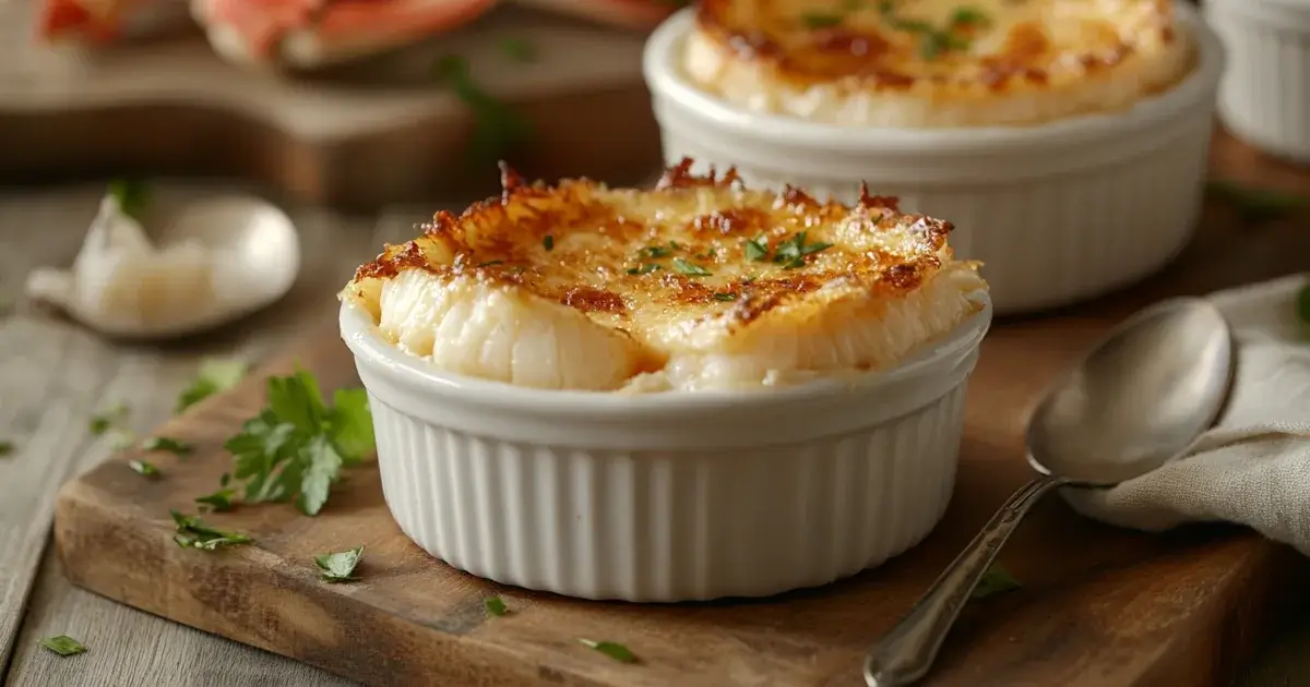 Crab Brulee with Caramelized Topping