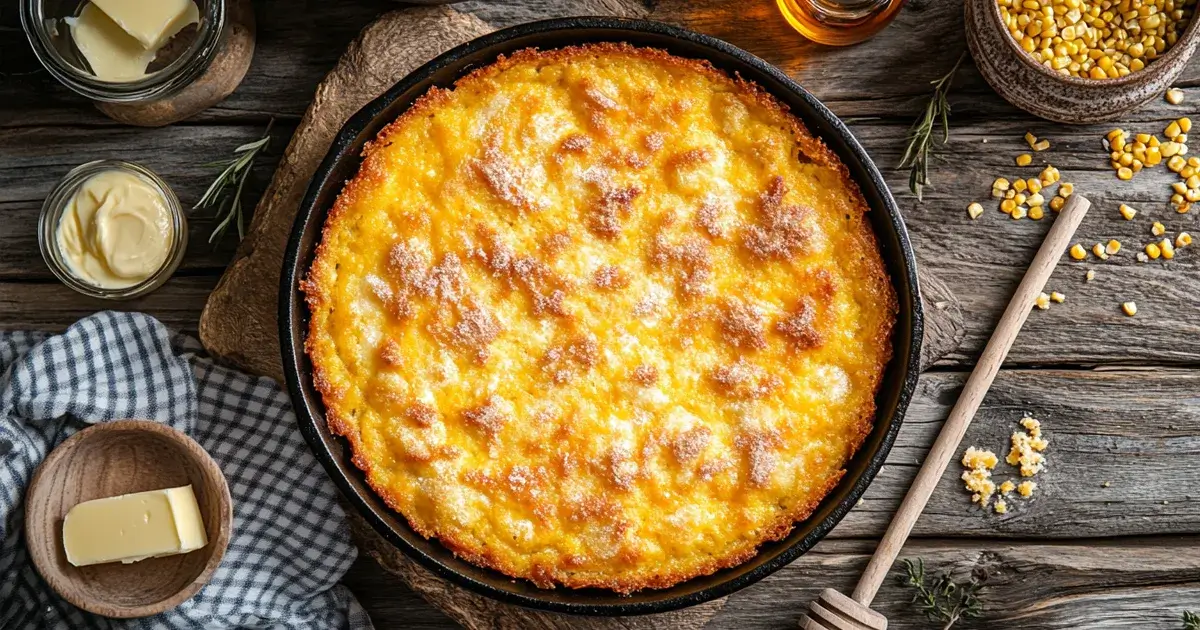 Southern Cornbread Recipe in Cast-Iron Skillet